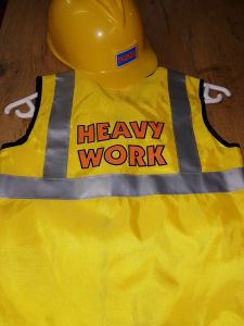 Kids Costumes to Hire - Construction bib & helmet - CHILD